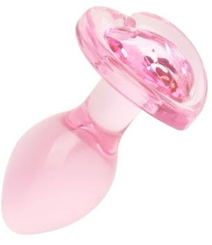 Easytoys Online Only Anal Collection Plug Anal de Cristal Pequeño Pink 7 cm