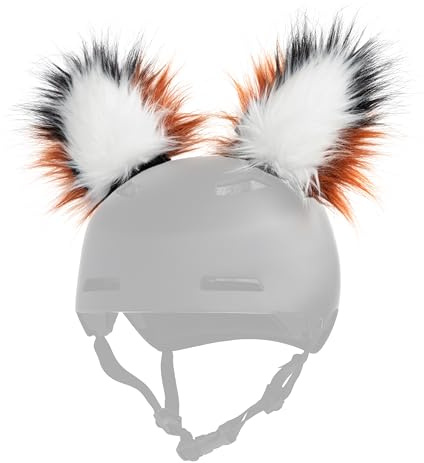 ParaWild Fox Ears Helmet Cover - Stick-On Plush Cat Ears Decoration for Kids & Adults | Fits Any Ski, Snowboard, Bike or Skate Helmet | Helmet Ears Accessory | Easy Attach, No Damage