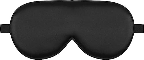 Schlafmaske für Herren und Frauen, Seide Augenmaske Seitenschläfer Lichtblockierend Schlafbrille mit Verstellbarem Gummiband für Herren, Frauen und Kinder Reisen Flugzeug Nickerchen