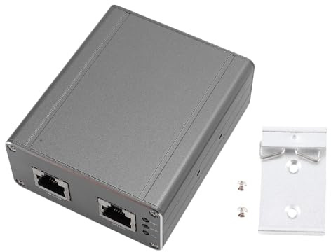 FTVOGUE Injecteur PoE Gigabit, 200 W Haute Puissance pour Antenne Parabolique Gen 3, Sortie 48-57 VDC avec Protection Contre Les Surtensions 6 KV, Compatible avec Les Réseaux 2,5 G