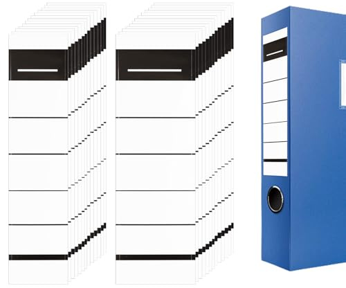 200 st A4-etiketter 1 per ark, självhäftande adressetiketter klistermärken för filmapp, lådmapp, spakbågsmappar, förvaringslådor, vita klistermärken etiketter för hemskola och kontor (54 x 190 mm/36 x