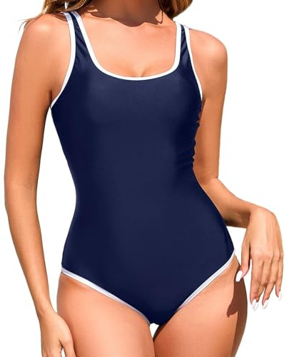 BOYSSPAA Minimalism Ladies Swimming Costumes Adjustable Shoulder Straps One-Piece Swimsuits for Woman Teens Girls Exercise Sport Swimming