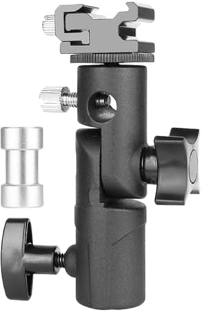 SHINEOFI Light Stand Adapter Flash Stand Bracket Flashlight Holder for Camera Photography Adjustable Bracket Photography Supply