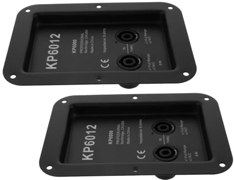 Beavorty Piastra Terminale in Ferro 2 Pezzi per Subwoofer, Connettore a Morsetto per Cavi Audio, Compatibile Scatola di Giunzione Stage Box 612, per Installazione Audio Professionale