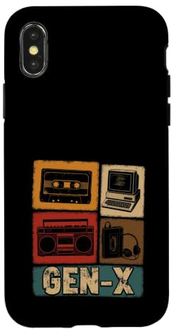 Gen X Cassette Boombox 80s Nostalgia Case for iPhone X/XS
