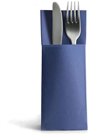 CHIC 1250 Besteckservietten Bestecktaschen blau Airlaid