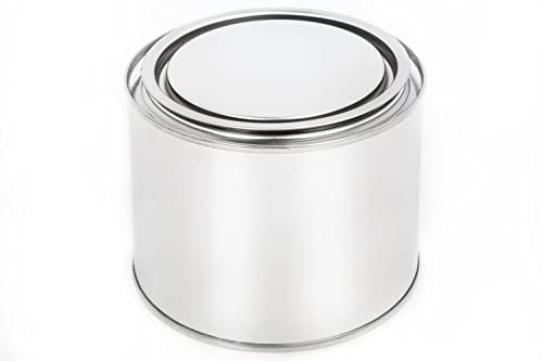 BenBow Barattolo di latta 500 ml con coperchio a pressione - ermetico, opaco, vuoto, rotondo - contenitore di stoccaggio