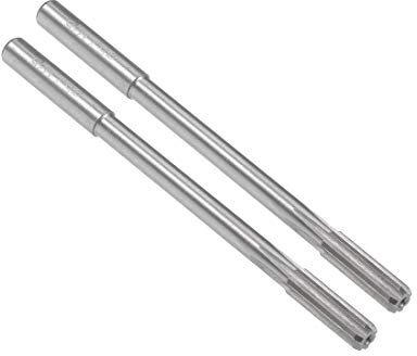 sourcing map Alesatore a mandrino da 5,8 mm, alesatore per tornio HSS Cobalto M35 D4 6 flauti dritti, utensile per fresatura a gambo rotondo, per acciaio inossidabile lega di rame metallo, 2 pezzi