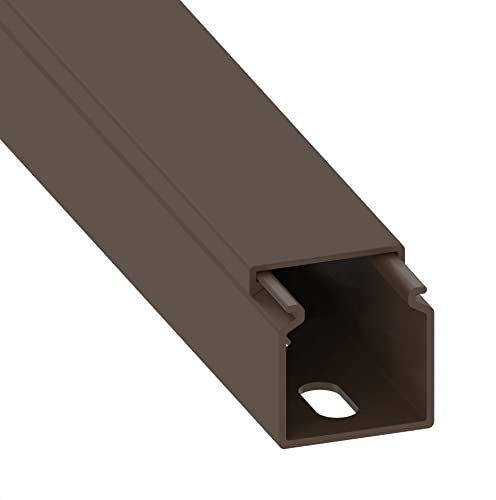 CableCoach L2525BR1 Canalina per cavi (con fori di montaggio nel pavimento) 25x25 mm, lunghezza 1 m, marrone