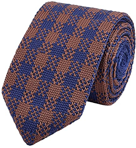 Wanying Cravatta da uomo, da 6 cm, lavorata a maglia, in stile retrò, sportivo, casual, da ufficio, accessorio basic per gentlemen