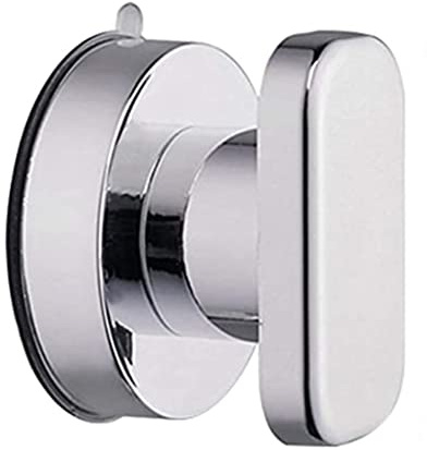 CHUANGOU 1 Stück Saugnapf Griff Tuer，Selbstklebend Griff ，für Glastür Saugnapf Haltegriff mit Saugnapf Anti-Rutsch Tragbare Mobilität Griff Knöpfe（Silber）.