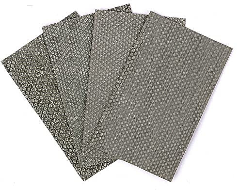 BEBECK Papel de Lija for pulir, Hoja de Lija abrasiva galvanizada con Diamante, 90x55mm, Herramientas de Pulido for Uso en seco y húmedo, 4 Uds. (Size : Mix Grits)