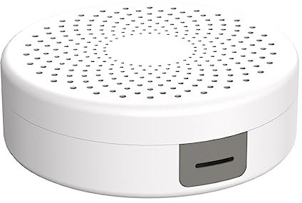 Hama Scatola porta cavi rotonda da 18 x 5,5 cm, montaggio a parete, scrivania, gestione cavi integrata, per appendere cavi e nascondere i cavi