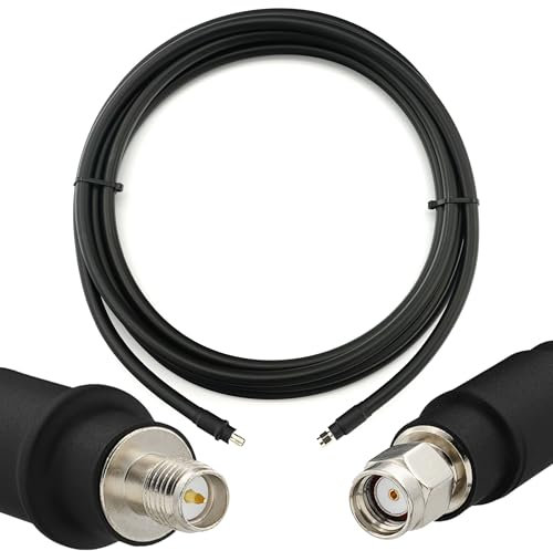RANGEFUL 20m RP-SMA Macho a Hembra Cable Coaxial extensor – RPSMA Cable de Extensión 8D-FB Ø11.1mm Ultrabaja Pérdida – alargador para amplificador señal WIFI repetidor WIFI Router Antena adaptador