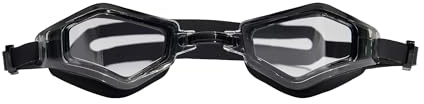 adidas unisex - vuxen Ripstream Starter Swim Goggles Safety Glasses, Black/Silver Metallic, One size