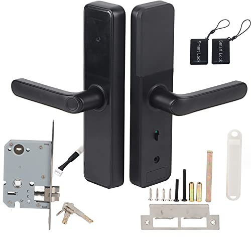 Türschloss Fingerabdruck, Smart Wifi elektronische Türschloss wasserdicht Touchscreen intelligente Türschloss Fingerabdruck Passwort WIFI IC-Karte mit mechanischem Schlüssel