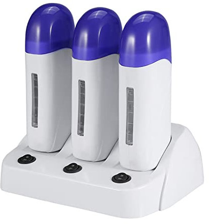 Scaldacera Professionale 03 (220-240V) con Adattatore Europeo a Tre Pin per Cartucce di Cera e Rullo Depilatorio per Macchina per la Depilazione del Corpo