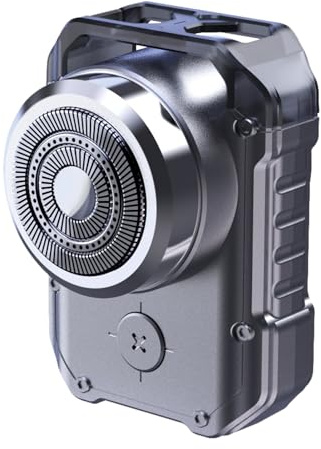 Rasoir électrique rechargeable par USB pour homme avec brosse de nettoyage, tondeuse à barbe rotative sèche et humide, taille de poche, lavable pour voyage, pour homme, papa, mari, voyage