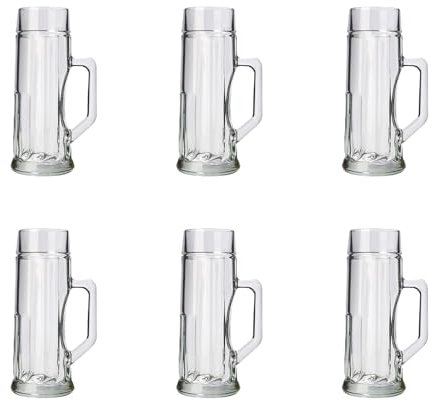 Ölsejdel, ölkrus, ölmugg - Set om 6 stycken, Premium, ribbad, 0,3 L
