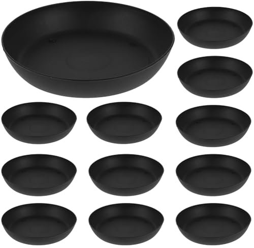 VANZACK 20 Piezas de platillos para Plantas, platillos para macetas de plástico, Bandeja Resistente para Plantas en macetas para Interiores y Exteriores