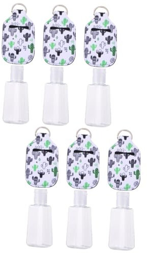 FRCOLOR 6sets Travel Empty Bottle Cactus Prints Hand Bottle Refillable Cover for Soap Lotion Portable Perfume for Travel Water