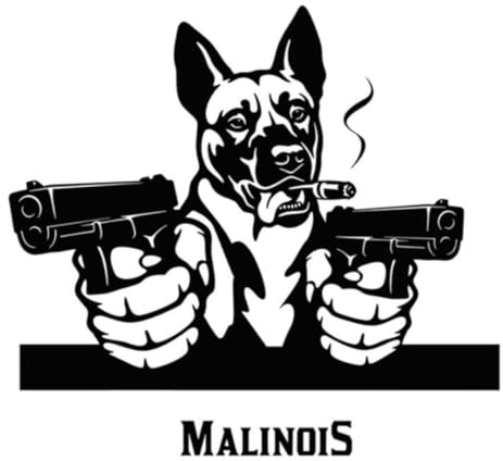 Autoaufkleber 15cm Schwarz Belgische Malinois Aufkleber Black Belgian Malinois Car Sticker Haustier Hund Wasserfester Aufkleber Belgian Malinois Lustige Auto Aufkleber Stoßstange Heckscheibe Dekor