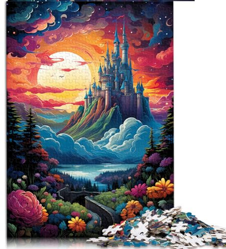 1000 Teile als Geschenk für Erwachsene, Das farbenfrohe Schloss Neuschwanstein-Papierpuzzle, Geeignet für Erwachsene und Kinder ab 12 Jahren, Tolles Geschenk für Erwachsene. Größe: 26 x 38 cm.