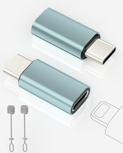 2 Pack Lightning zu USB C Adapter für iPhone 15/16/16 Pro/16 Plus/Pro Max, Samsung S24, Unterstützung von Laden und Datenübertragung, Typ C Ladekabel, Nicht für Audio/OTG/Kopfhörer/Square Reader
