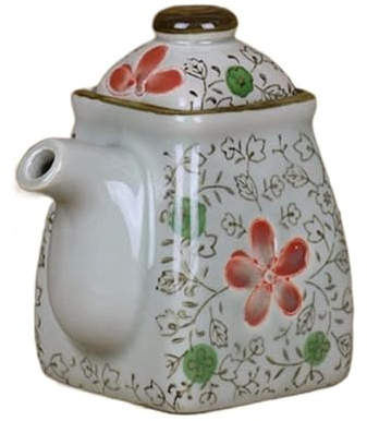 Distributeur d'huile et de vinaigre Bouteille d'huile en céramique, distributeur de vinaigre/sauce soja, petite bouteille Vintage, distributeur de condiments liquides anti-fuite Décor de cuisine de fe