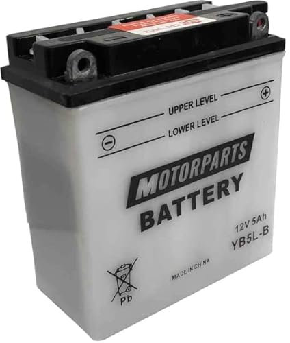 BATTERIA MOTORPARTS MINARELLI YB5L-B 12V 5AH COMPATIBILE CON YAMAHA XT 550 550 1982-1983 CONVENZIONALE MOTO SCOOTER