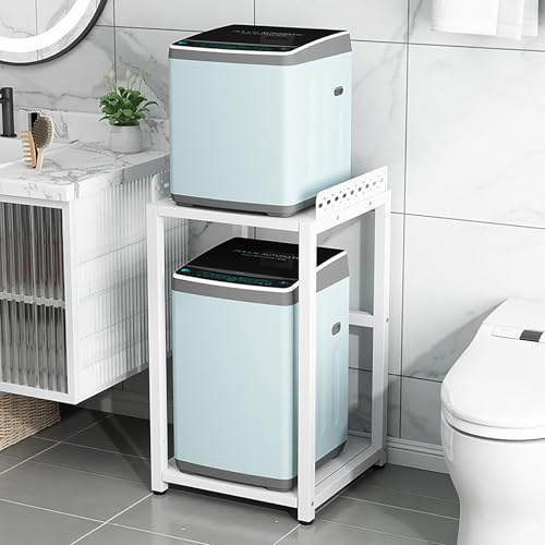 Soporte Para Secadora Con Estante,Unidad De Almacenamiento De Máquina Sobre Lavadora,Armario De Lavadora De Tambor,Mueble Lavadora Secadora Exterior,Estantería Para Lavadoras,Ajustable En Altura(45*45