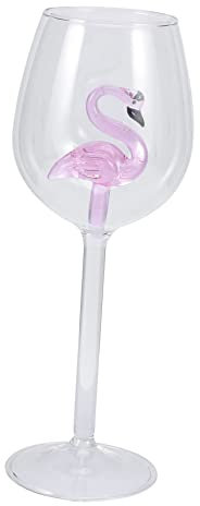 Amosfun Bicchiere Da Vino in Vetro Forma Fenicottero Bicchiere Da Liquore Per Feste Design Semplice Durevole e Attraente