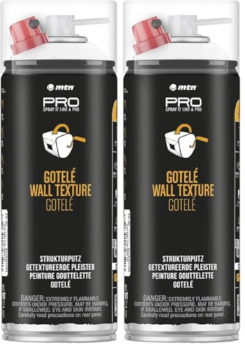 Montana Colors MTN PRO Gotelé Reparador, Blanco - Spray 400ml, El embalaje puede variar (Paquete de 2)