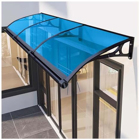 Auvent d'extérieur pour fenêtre, protection contre la pluie et la neige, volet solaire élégant avec design d'évier pour balcons, cours et portes (60 cm x 300 cm)