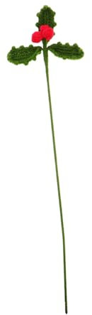 JECOMPRIS Foglie Agrifoglio Per Lavoretti Decorazioni Natalizie Fiori Natalizi Artificiali Rosse Finte Steli Agrifoglio Natalizio Piccole Foglie e Bacche Per Lavoretti Decorazione Per