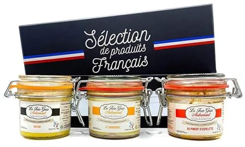Die Klassische Wunderbox 3 × 80 g – Trio Ganze Entenstopfleber Natur, Armagnac & Piment d’Espelette – Relais Gourmet | Französische Handwerkskunst | Ohne Konservierungsstoffe, Zusatz- oder Farbstoffe