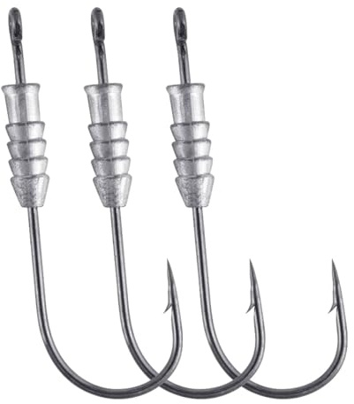 510 anzuelos de Pesca con Peso de 4 g a 8 g for lubina, Gusanos, cebos de Agua Dulce y Salada, for señuelos de plástico Blando, Cabezas plomadas. Anzuelo(4g-10pcs)