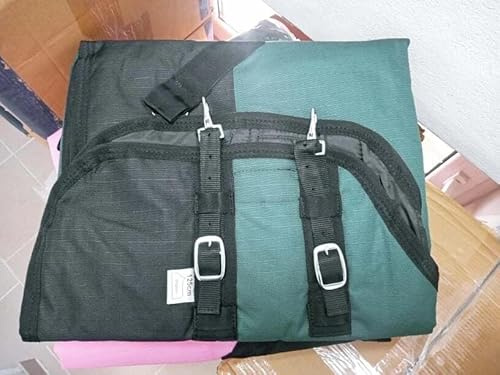 Pferdedecke Regendecke 1200D Highneck Fleecefutter abschwitzfunktion Regen-abschwitzdecke (Grün, 125 cm)