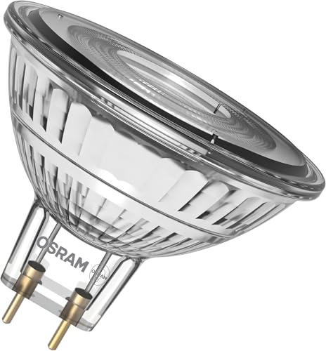 Osram LED-Spot Star MR16 Reflektor, 2700 K warmweiß, 2 W, GU5.3, 36°, 210 lm, Niedervolt, klar, für Spotbeleuchtung, Vitrinen, Akzentlicht, 15.000h (Packung mit 6)