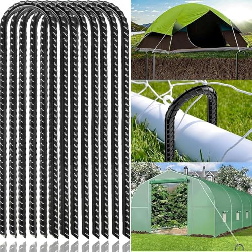 6 Stück Bodenanker Trampolin,Erdanker(Rostfrei),Zeltheringe erdanker,Bodenanker Heringe,Bodenankerpfähle-30 cm lang, 6 cm Breit,U Anchor Haken Erdnagel für Zelten, Camping, Zaun
