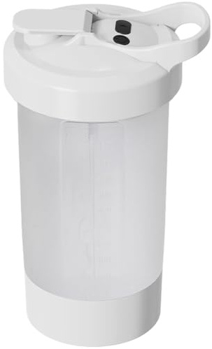 Lecreatekit Shaker elettrico per proteine da 600 ml, tazza di miscelazione automatica con contenitore, ricaricabile tramite USB-C per frullatore per palestra