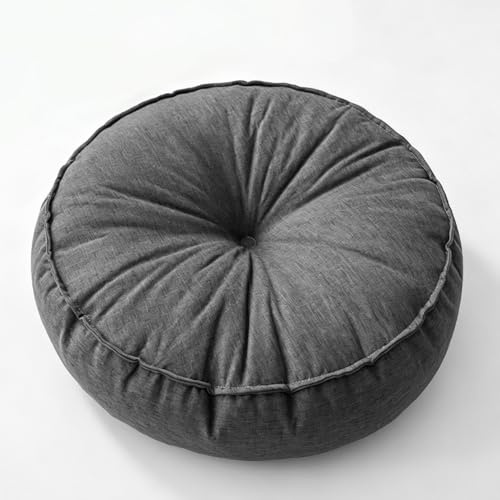 Qnbonrich Cojín de asiento redondo para exteriores, 45 cm de diámetro, cojín redondo cómodo, cojín de suelo redondo, resistente a la intemperie, resistente al agua, para terraza, balcón y jardín