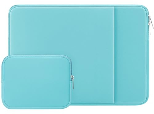 RAINYEAR Laptop Sleeve with Small Bag for 15.4” MacBook Pro, 15 Notebook | Compatible with 15.4 MacBook Pro Touch Bar A1938 A1707 A1990, 15 Notebook Computer Chromebook Protective Case with Pocket