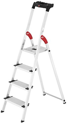 Hailo Haushaltsleiter Trittleiter Stufenleiter XXL 147 cm Aluminium 8040-415