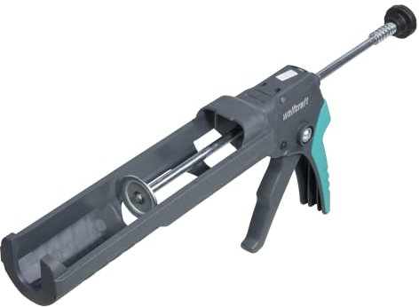 wolfcraft Kartuschenpresse MG 350-4353000 - Die kraftvolle Kartuschenpresse - für Silikon und Acryl, 310-ml-Kartuschen, 360° drehbar mit Tropfstopp