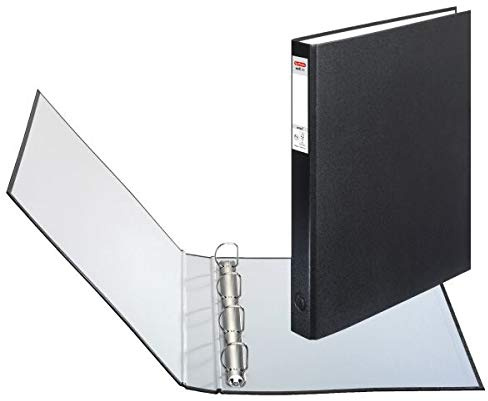 Herlitz 5304134 Ringbuch maX.file pRotect, A4, mit 4-Ring-Kombi-Mechanik, 25 mm Füllhöhe, schwarz, 16 Stück