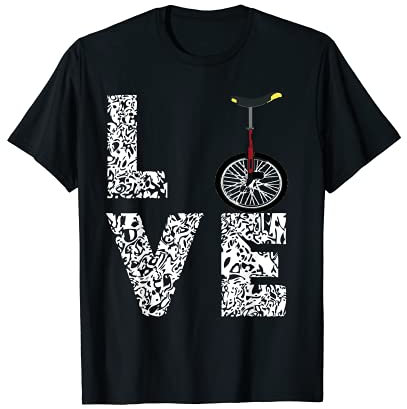 Einradfahren Love Einradfahrer Zirkus Einrad Fahrer T-Shirt