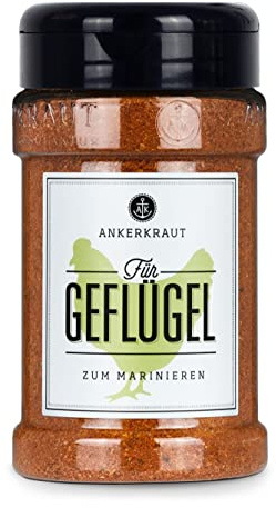 Ankerkraut Für Geflügel, Putenbrust-Filet und Chicken-Wings lecker, einfach Kochen, 230g im Streuer, Lebensmittel wie Hähnchen Pute würzen, Geschenk-Idee