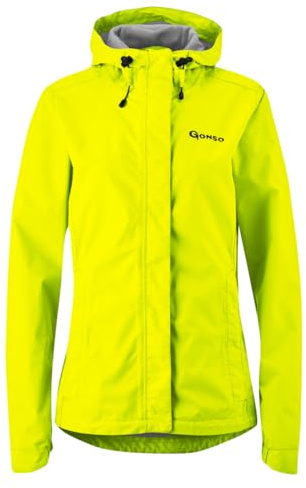 Gonso Sura Light, Damen Fahrradjacke, Wasserdichte Regenjacke, Wasserdicht bis 10.000 mm & winddicht, G-Tex, 2-Lagenlaminat & getapte Nähte, Weite Passform, PFC-frei