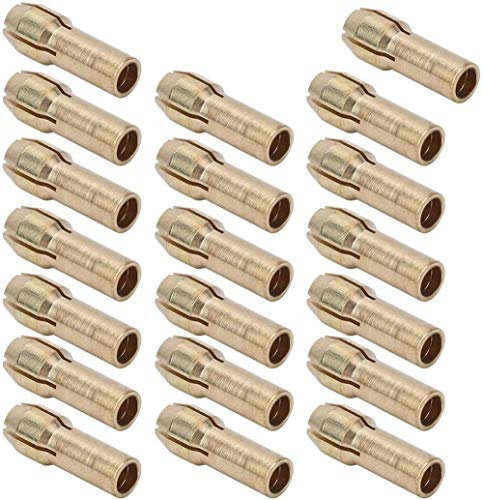 20 pezzi di precisione in ottone trapano mandrino 0.5-3.2mm ottone pinza trapano adatto per utensili rotativi Dremel raccogliere portautensili trapano elettrico rettifica